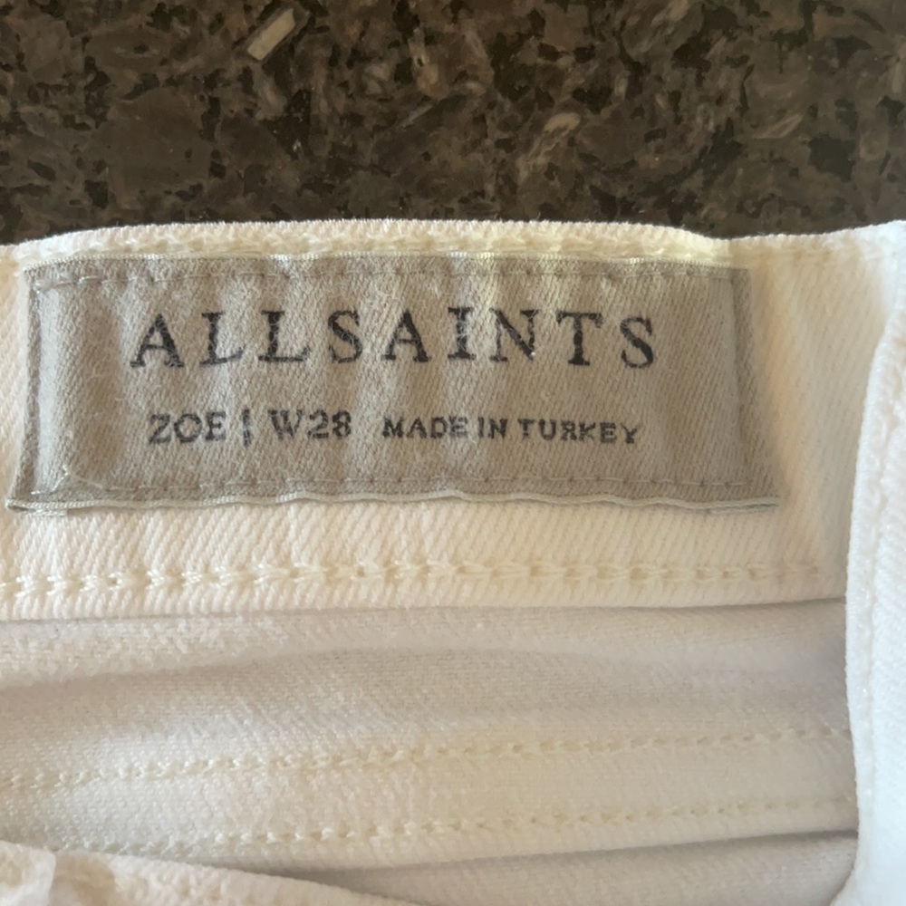 All Saints White Zoe Cropped Bootcut Jeans - Picture 4 of 5